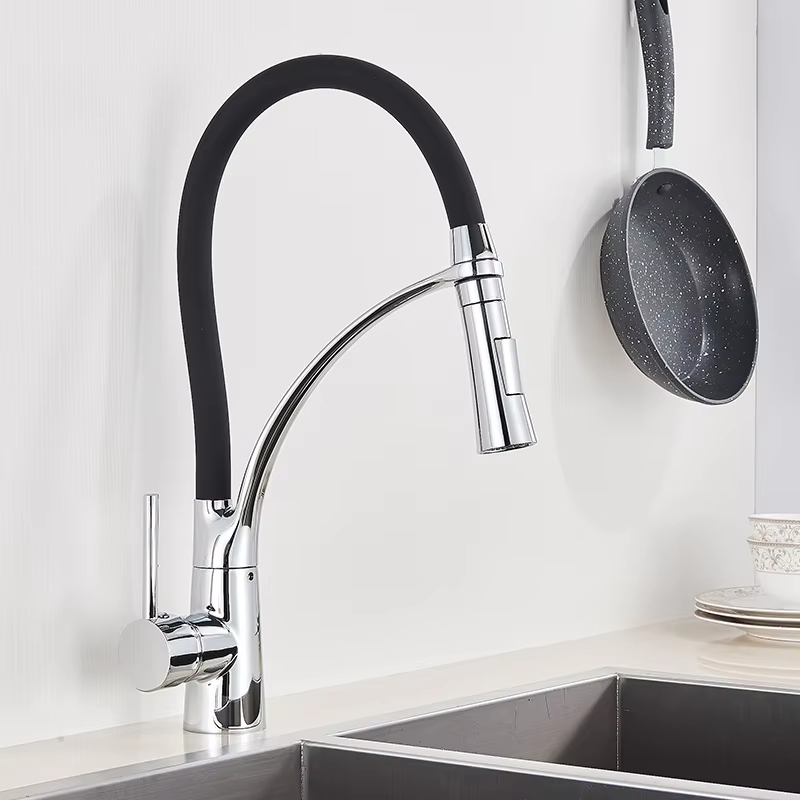 Commercial Kitchen Mixer Tap - Kitchen Sink Faucet Pull Down Rotating